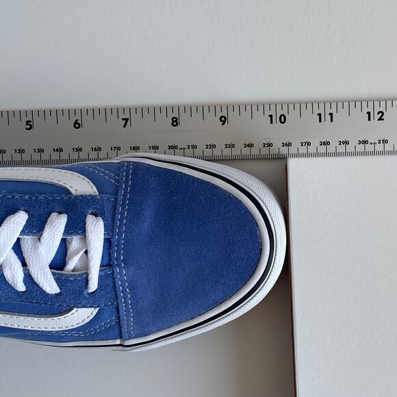 Vans Old Skool Sneakers Womens Size 7.5 Blue Suede Canvas Casual Streetwear Y2k - Picture 8 of 9